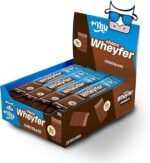 Chocowheyfer, Mais Mu, Wafer Proteico Sabor Chocolate, 6g de Proteína, Zero Açúcar, Display com 12 Unidades