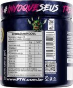 FTW Pré-Treino Diabo Verde em Pó com Cafeína, Aminoácidos Beta‑Alanina e Arginina para Treinos e Atividades Físicas - Pote 300 g (Bala de Framboesa) - Imagem 3