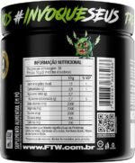 FTW Pré-Treino Diabo Verde em Pó com Cafeína, Aminoácidos Beta‑Alanina e Arginina para Treinos e Atividades Físicas - Pote 300 g (Frutas Amarelas) - Imagem 2