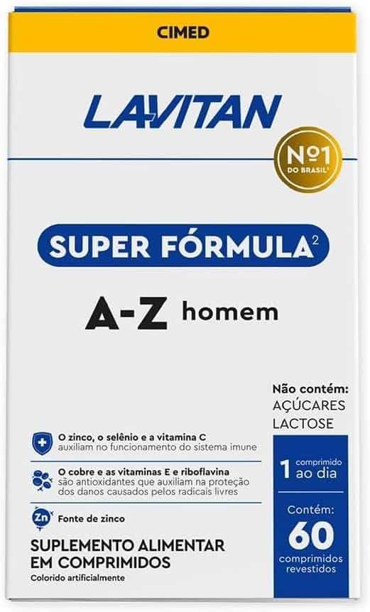 Lavitan-Super-Formula-Multivitaminico-A-Z-Homem-60-comprimidos.jpg Lavitan Super Fórmula Multivitamínico A-Z Homem 60 comprimidos - Imagem 1
