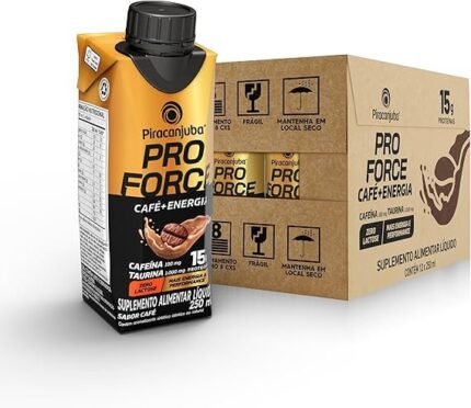Piracanjuba ProForce 15g de Proteínas Zero Lactose Sabor Café - 12 Unidades de 250ml