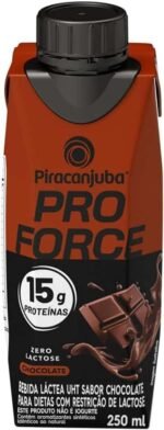 Piracanjuba ProForce 15g de Proteínas Zero Lactose Sabor Chocolate - 12 Unidades de 250ml - Imagem 2