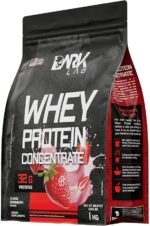 Whey Protein Concentrado Dark Lab, 1kg, Morango, Ganho de Massa Muscular - Imagem 3